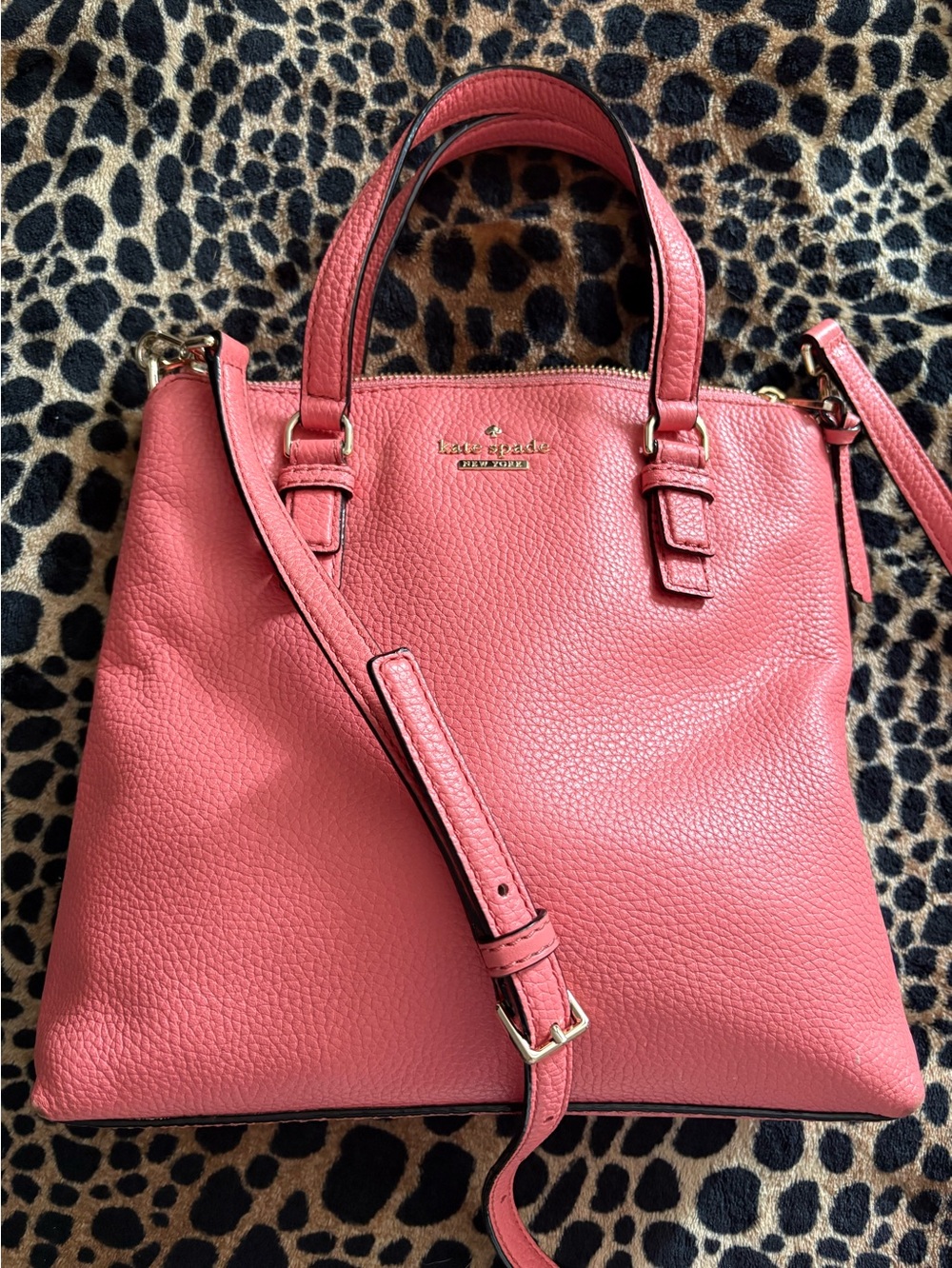 Beautiful Kate Spade New York Coral Pink Leather Satchel